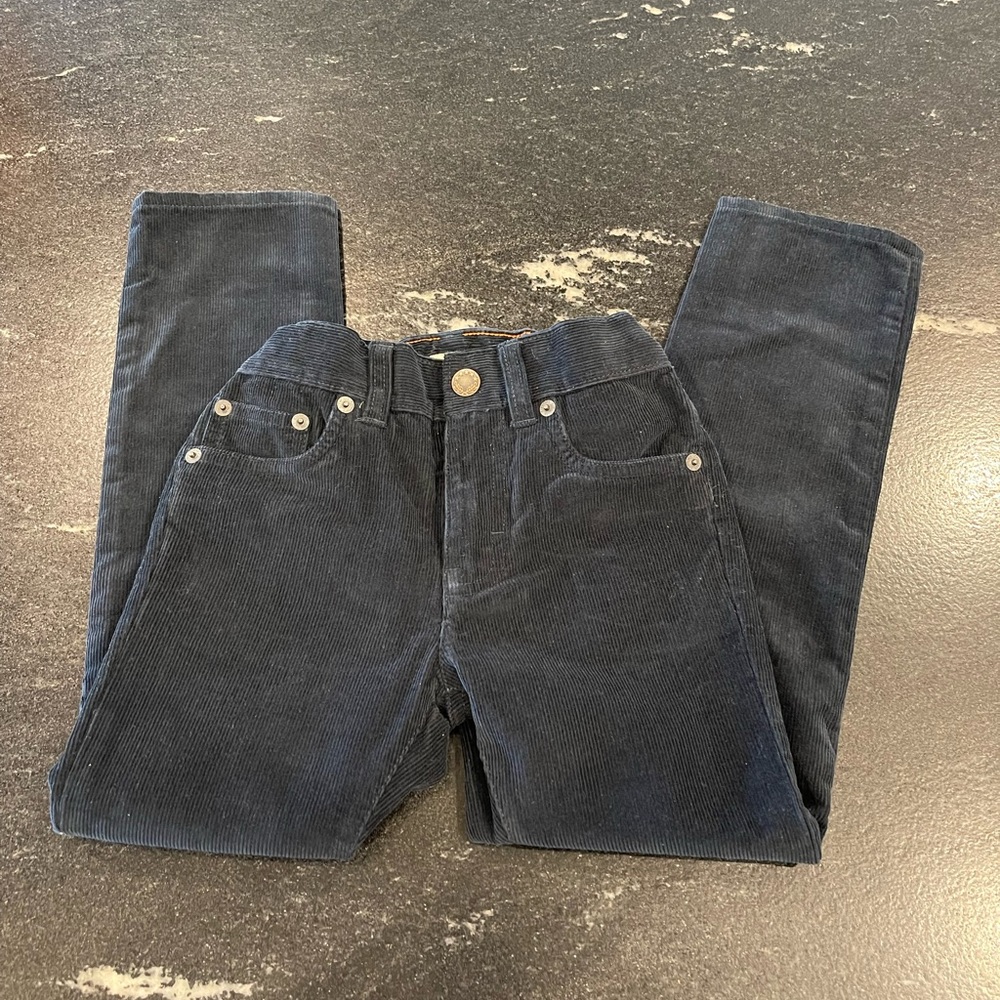 Boys CREWCUTS black corduroy pants size 6